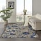 Homeroots 5 x 8 ft. Natural & Blue Indoor & Outdoor Area Rug 384859 - alternate 6